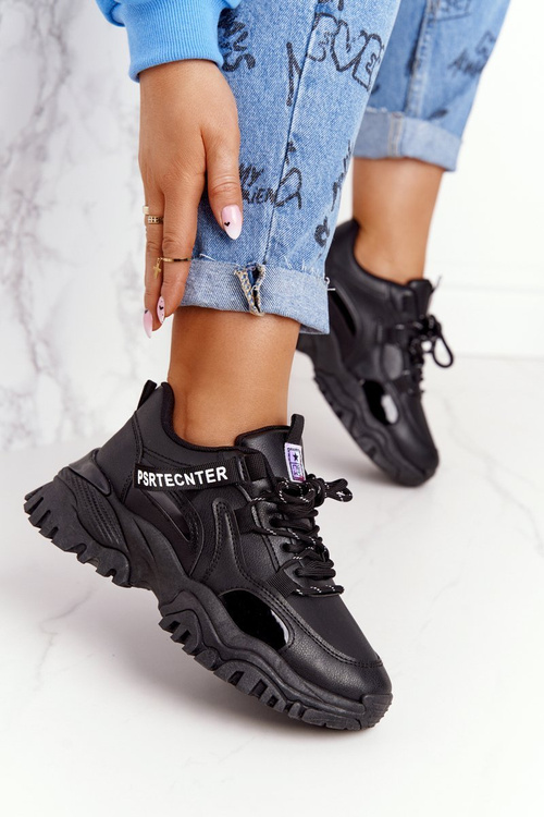 Dámské Sneakersy Na Masivní Podrážce Černé Laugh