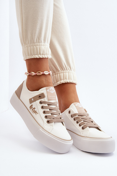 Dámske textilné tenisky Lee Cooper LCW-24-31-2198 Biele