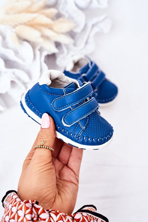 Detské kožené športové topánky modré Billie