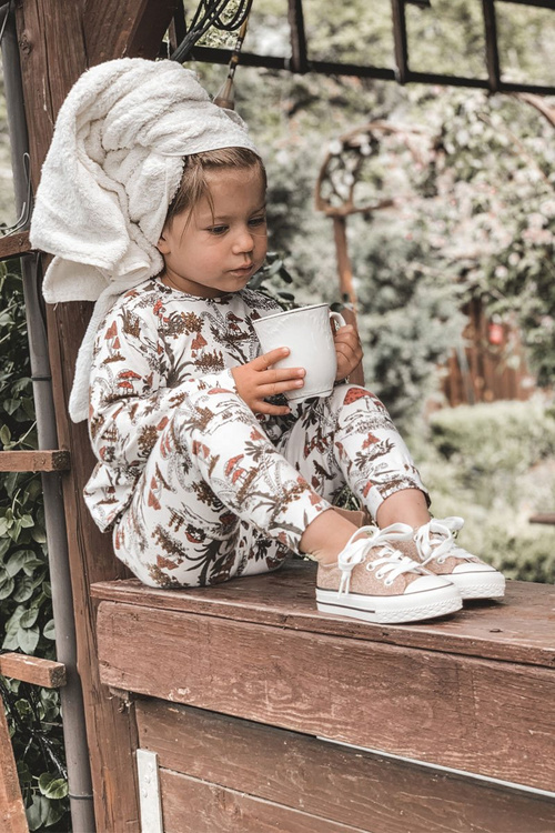 Detské trblietavé ružové zlato-bling zlato