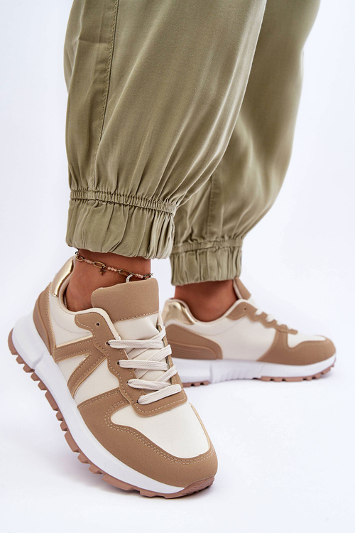 Kabama Brown-Beige Dámske kožené športové topánky