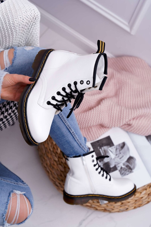 Dámské Traperky Bílé Gangsta