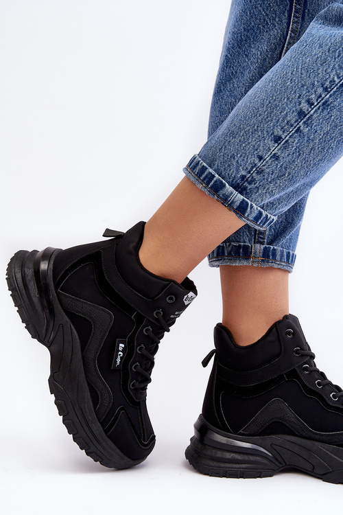 Čižmy izolované ženské šnurovacie topánky Lee Cooper LCJ-23-44-1976L Black