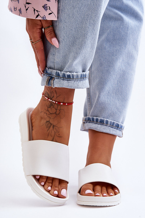 Klasické Dámské Klapky Bílé Rolien