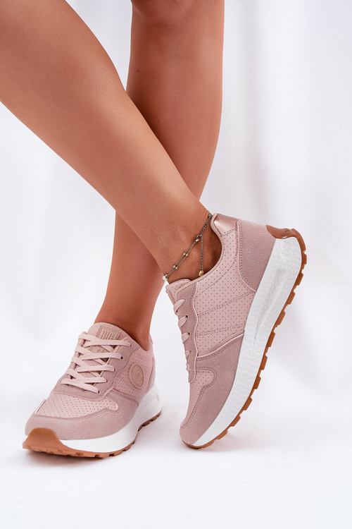 Dámské Tenisky Na Platformě Big Star RR274489 Hi-Poly System Růžové