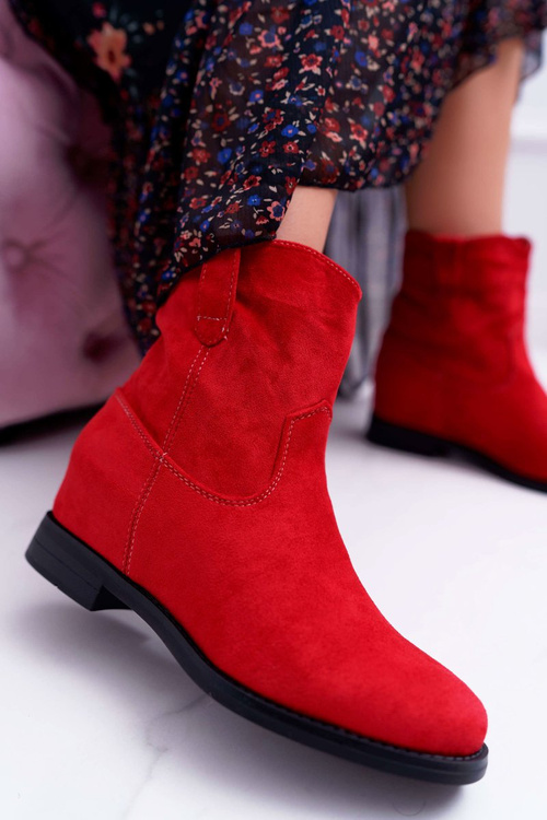 Dámské Kotníkové Boty zateplené Červené Demini