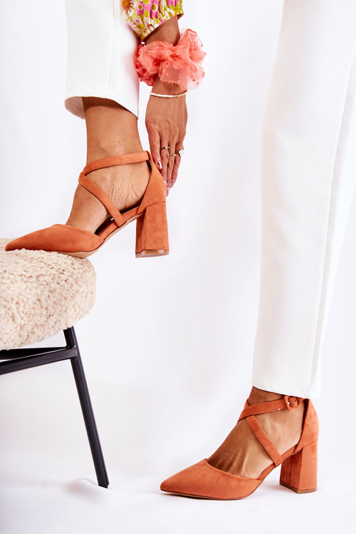 Módní Sandály Na Baru Oranžový Sinari