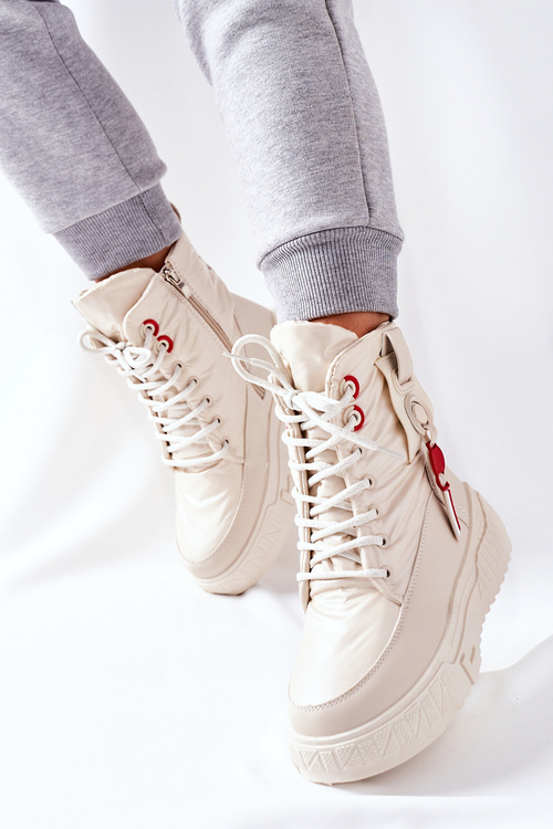 Dámske béžové snehové topánky kascia