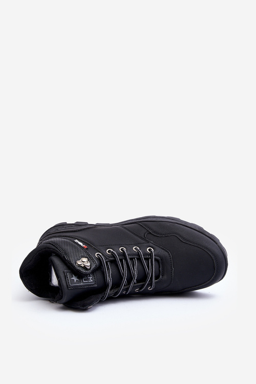 Mužské zateplené turistické boty černé Daviana