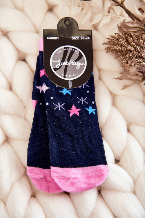 Detské klasické námornícke modré vatové ponožky