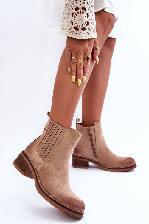 Klasická semišová dámska béžová metanassa