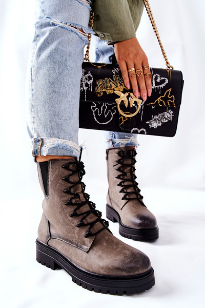 Boty Izolované Sergio Leone šedé TR756