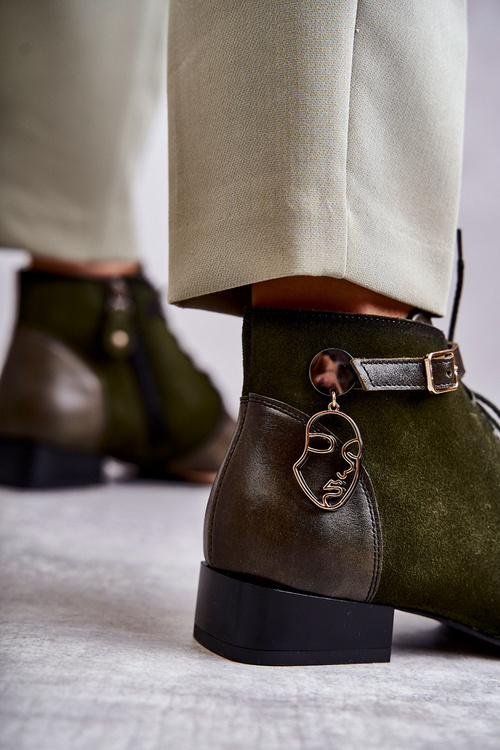 Dámské kožené kozačky Maciejka 5743A-09 Zelene