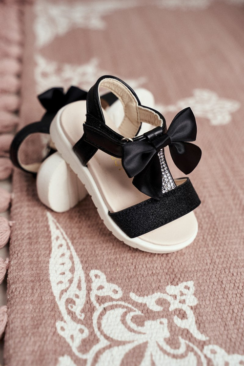 Dětské Sandály pro Dívky na Suchý Zip Černé Bella