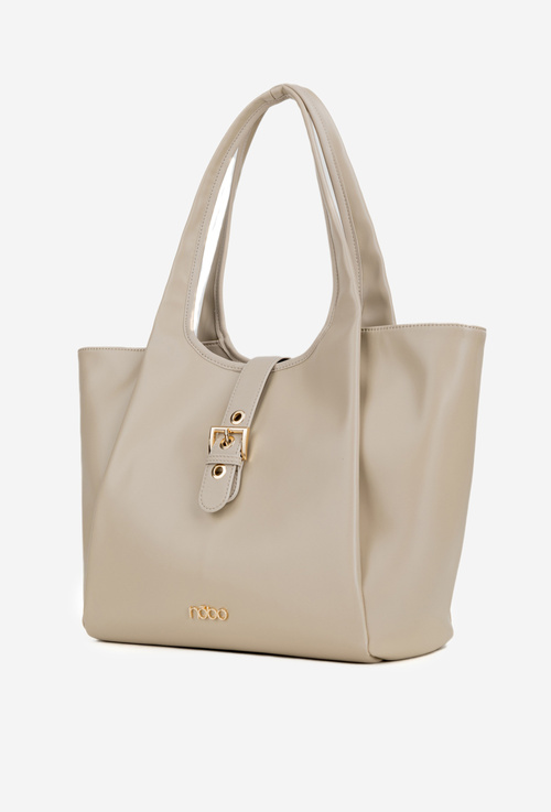 Nakupovacia taška s klipom NOBO BAG6010-015 Svetlosnežová