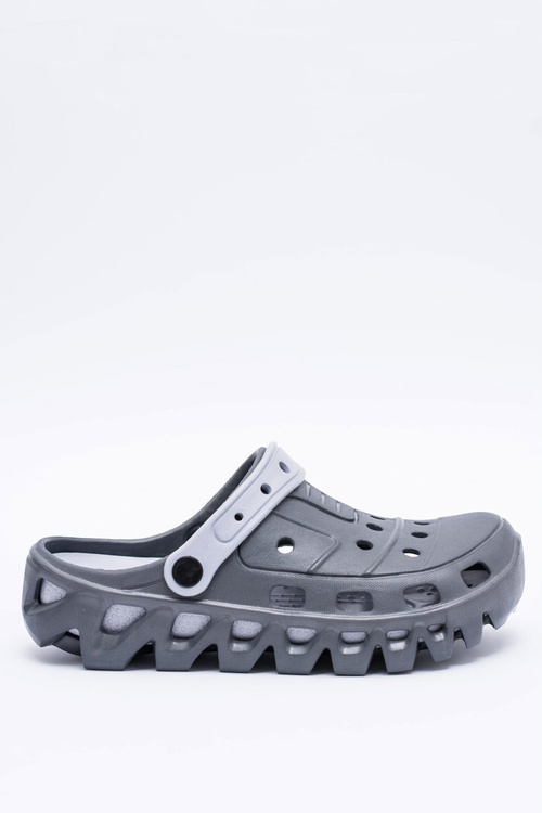 Tmavo šedá pánske svetlo Eva Kroksa papuče