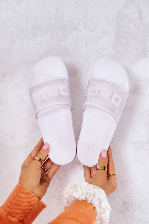 Dámské pantofle Big Star JJ274642 Bílá