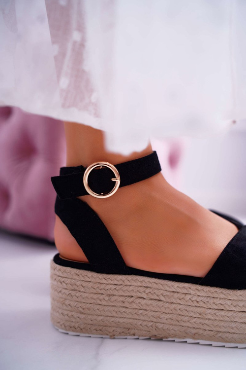 Dámske sandále na bielizni Dafostre Linen Platform