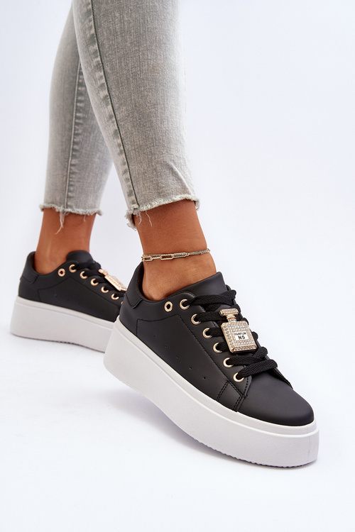 Dámské tenisky s ozdobou Černé Celedria