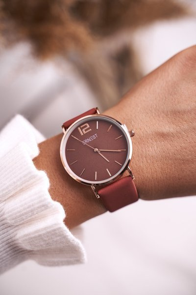 Dámske hodinky Ernest Red Pink Gold Elena