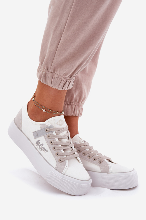 Dámské Tenisky Na Platformě Lee Cooper LCW-25-31-3479L Bílý-Světlý