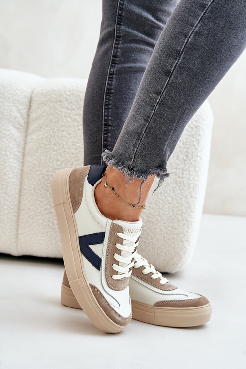 Dámske Kožené Tenisky Vinceza 7923 Béžové