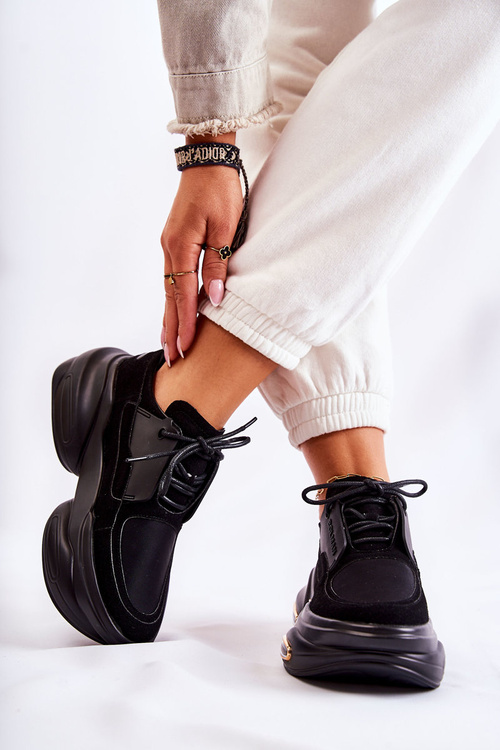 Dámske tenisky športové čierne topánky Nový horizont