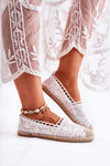 Dámské prolamované espadrilky Bíle Letisa