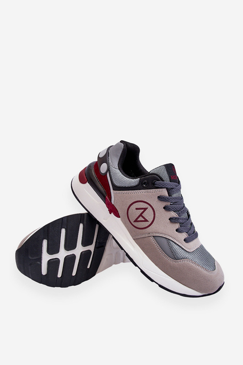 Pánská šněrovací sportovní obuv šedá a černá Stephen