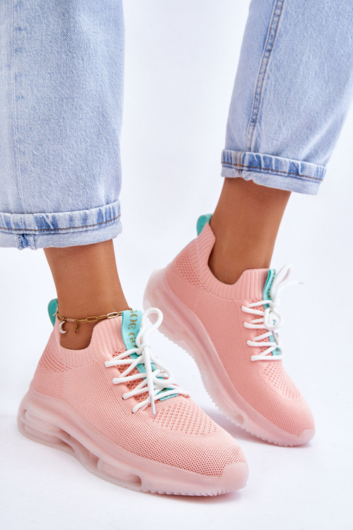 Dámske posuvné ponožky Goe jj2n4081 svetlo ružová