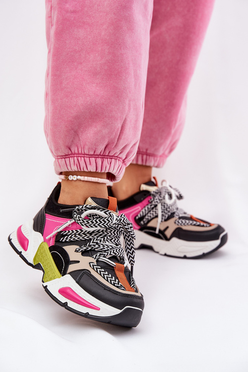 Tenisky Dámske Športové Topánky S Dvojitým Šnurovaním Čierne Efobell