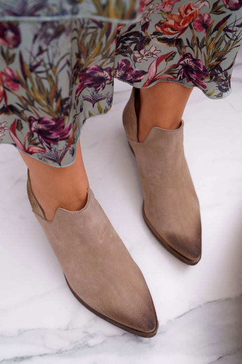 Dámska béžová jarná koža Anabella topánky