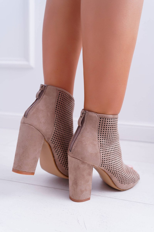 Ženské topánky na semišovom poste Khaki Jessin