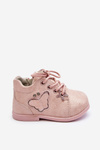 Šněrovací Kožené Boty S Butterfly Růžove Avi