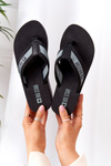 Ženské flip -flops flip -flops on kliny veľká hviezda HH274A096 čierna