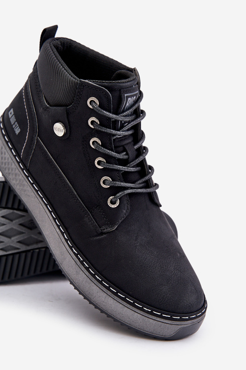 Pánské Šněrovací Boty Big Star OO174559 Hi-Poly System Černé