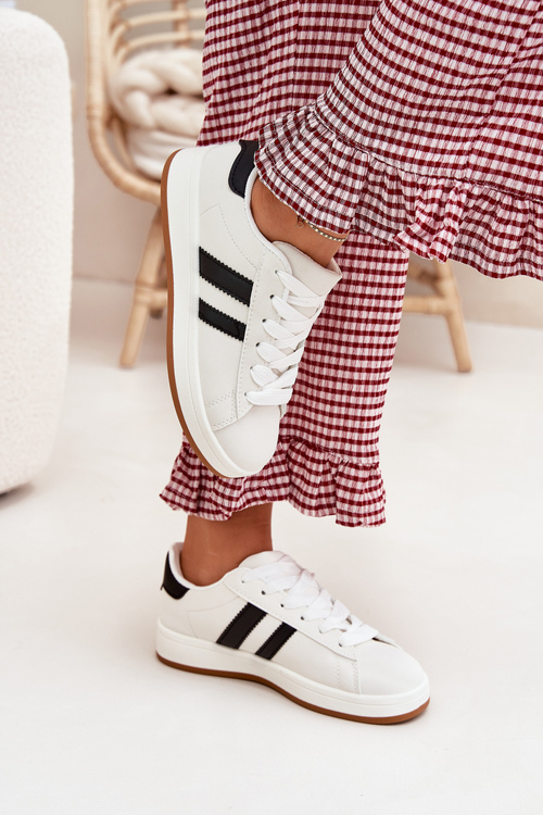 Dámske Športové Sneakersy Z Eko Kože Biele Ravina