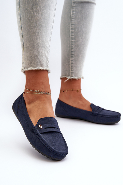 Klasické tmavomodré dámske mokasíny Iramarie
