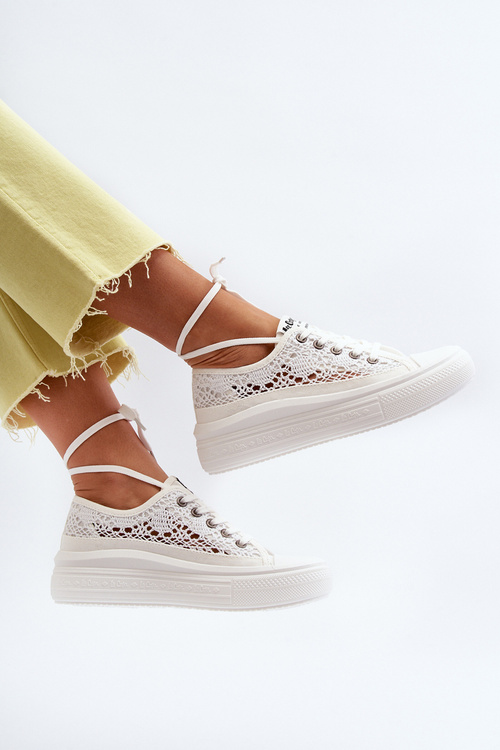Dámské krajkové tenisky Lee Cooper LCW-23-44-1617 bílé