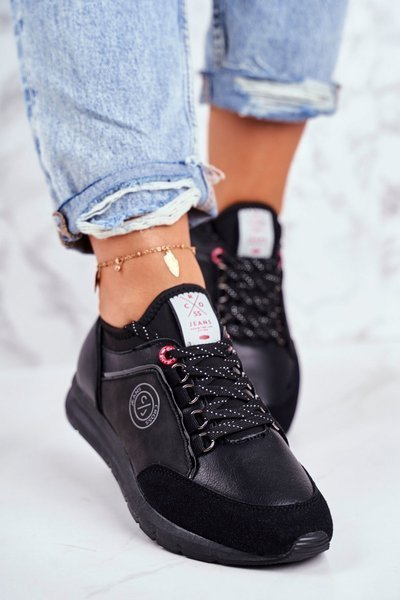 Dámská Sportovní Obuv Sneakers Cross Jeans Černé GG2R4046C