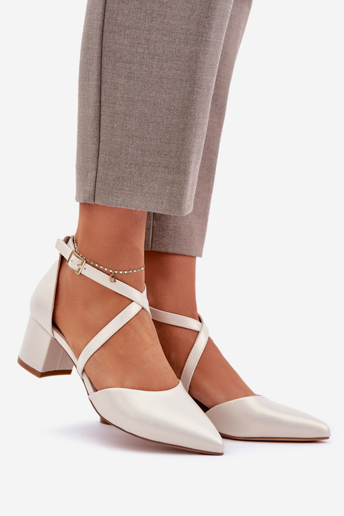 Lodičky Na Opätku Z Eko Kože Perlové Sergio Leone SK830