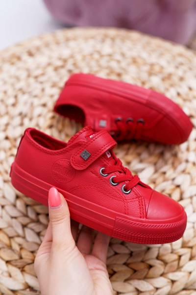Veľká hviezda EE374036 Red Leather Sneakers