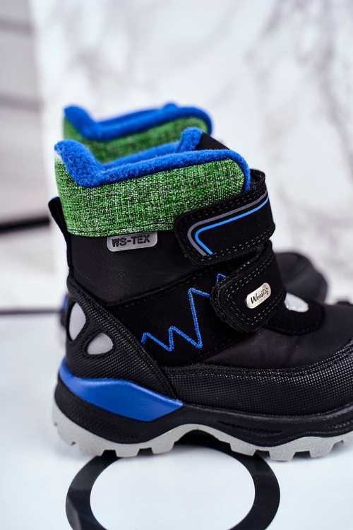 Dámské Sněhule Teplě Přírodní vlna Černé Booom