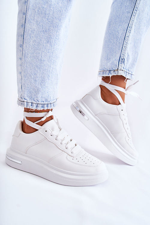 Klasické kožené športové topánky biele Jennys