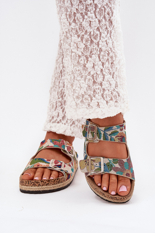 Vzorkované Dámske Pantofle Na Korkovej Platforme S Prackami Lee Cooper LCW-25-35-3480L Viacfarebné