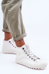 Dámske tenisky s veľkou hviezdou High Izolované biele GG274108