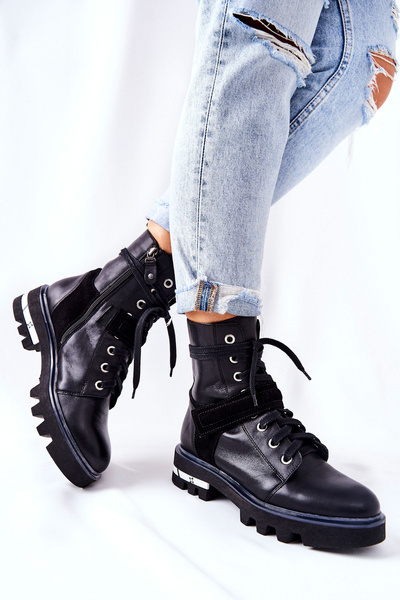 Kotníkové Boty Workery Maciejka černé 05219-01