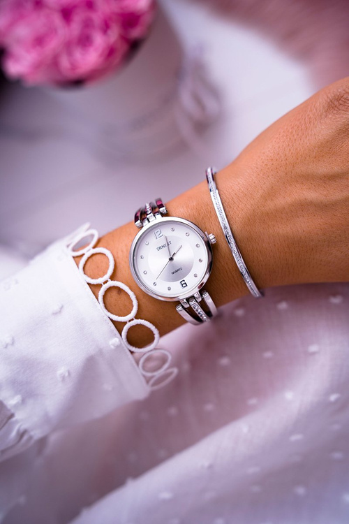 Dámske hodinky Ernest Silver Alendi kamienky