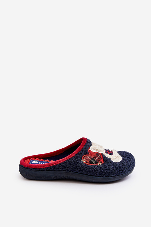 Dámske domáce papuče papuče s plyšovým medveďom Inblu EC000095 Navy Blue