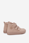 Zateplené boty sneakers dětské na suchý zip Big Star SS374072 béžové